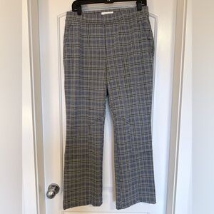 Anthropologie Knit Plaid Bootcut Pants Normcore Modern Tailored size Medium